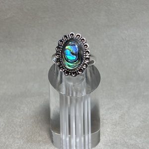 Sterling Silver Mexico Abalone Oval Ring